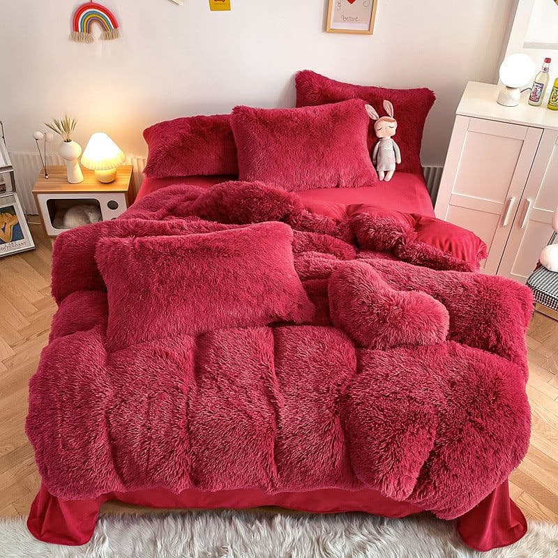 image-Juxiang Court Cloud Mink Velvet 4-Piece Bedding Set Modern Style