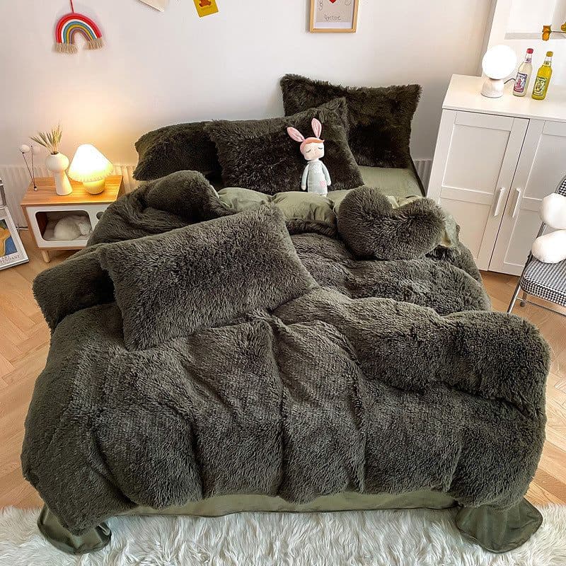 image-Juxiang Court Cloud Mink Velvet 4-Piece Bedding Set Modern Style