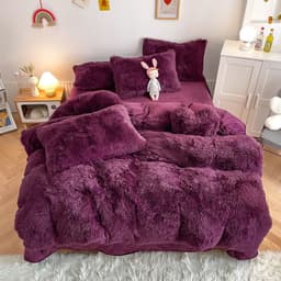 image-Juxiang Court Cloud Mink Velvet 4-Piece Bedding Set Modern Style