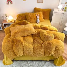 image-Juxiang Court Cloud Mink Velvet 4-Piece Bedding Set Modern Style