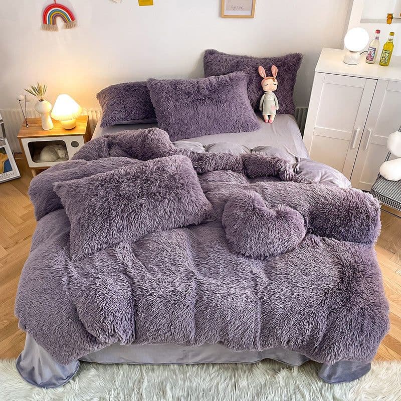 image-Juxiang Court Cloud Mink Velvet 4-Piece Bedding Set Modern Style