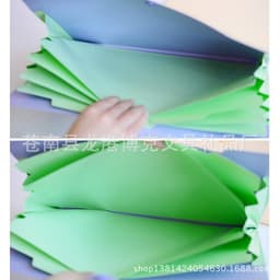 image-Love の smile 5 Pocket A4 File Folder Organizer Bag Blue-Green