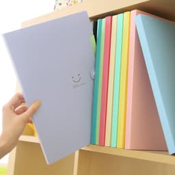 image-Love の smile 5 Pocket A4 File Folder Organizer Bag Blue-Green