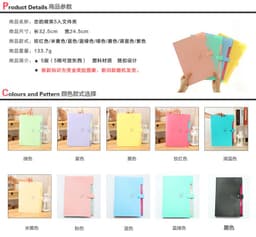 image-Love の smile 5 Pocket A4 File Folder Organizer Bag Blue-Green