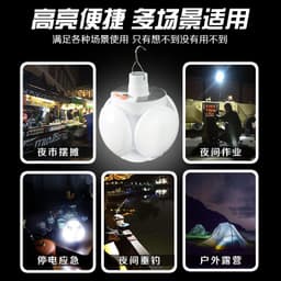 image-Solar LED Outdoor Light KQ-2029 20W Camping Emergency Stall Light