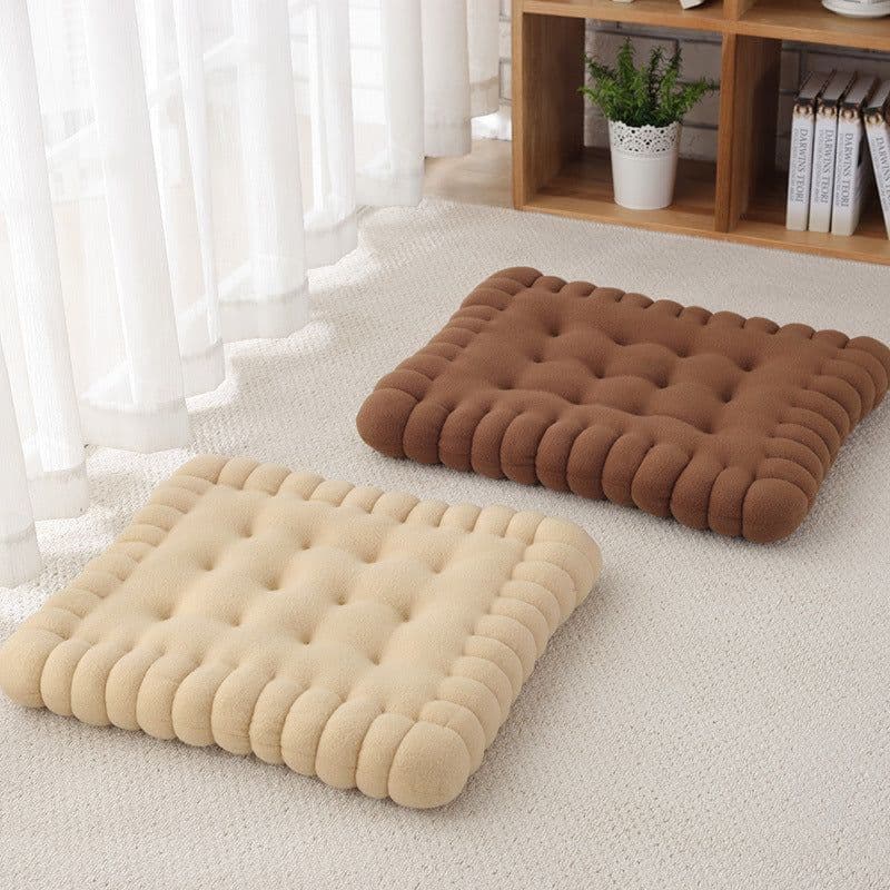 image-Cookie Pad Cushion Solid Color Plush 38x41cm Chair Mat