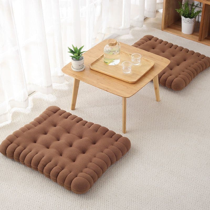 image-Cookie Pad Cushion Solid Color Plush 38x41cm Chair Mat