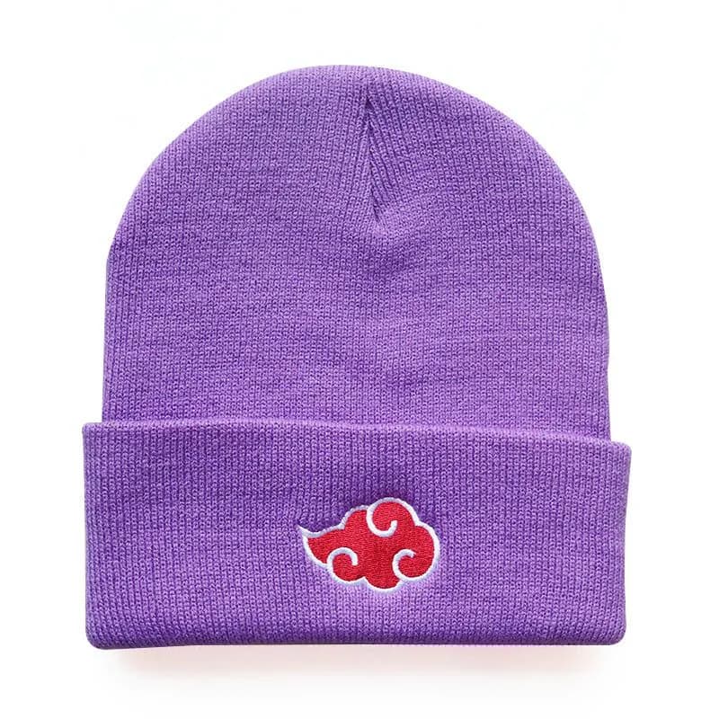 image-Naruto Auspicious Clouds Knitted Hat Gray Unisex Anime Winter Beanie