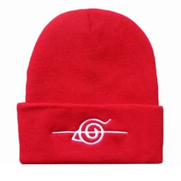 image-Naruto Auspicious Clouds Knitted Hat Gray Unisex Anime Winter Beanie