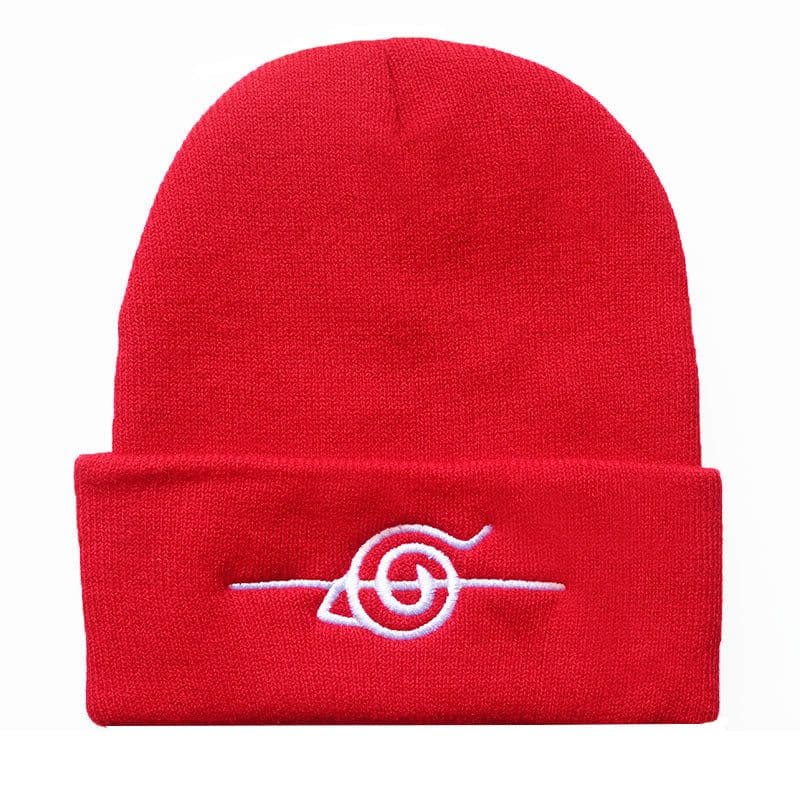 image-Naruto Auspicious Clouds Knitted Hat Gray Unisex Anime Winter Beanie