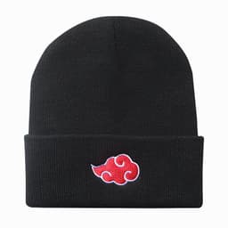 image-Naruto Auspicious Clouds Knitted Hat Gray Unisex Anime Winter Beanie
