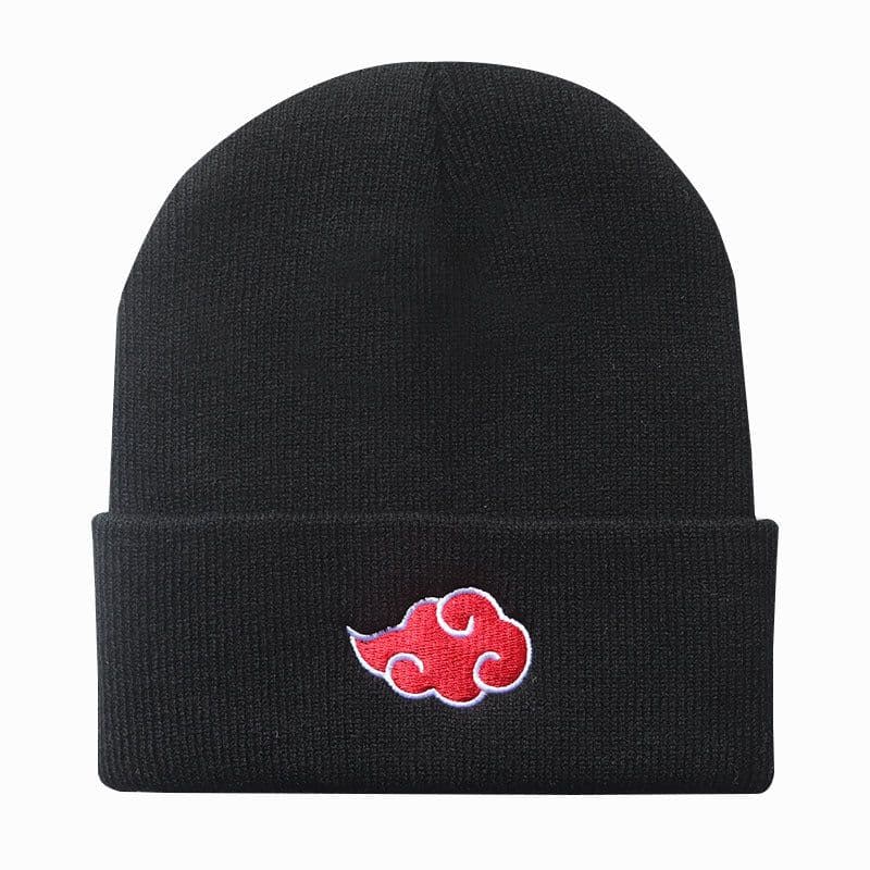 image-Naruto Auspicious Clouds Knitted Hat Gray Unisex Anime Winter Beanie