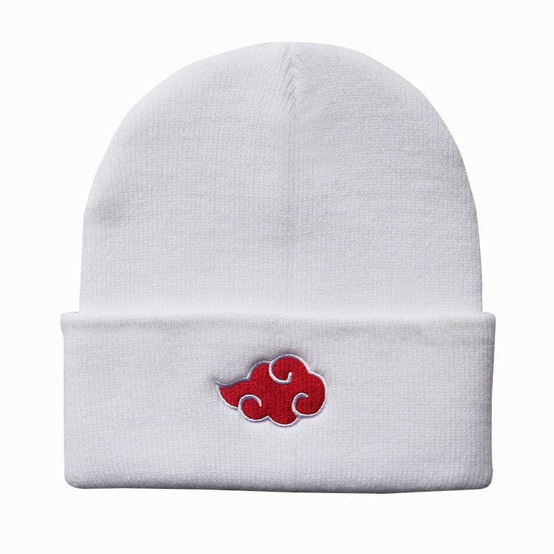 image-Naruto Auspicious Clouds Knitted Hat Gray Unisex Anime Winter Beanie
