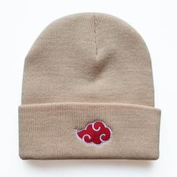 image-Naruto Auspicious Clouds Knitted Hat Gray Unisex Anime Winter Beanie