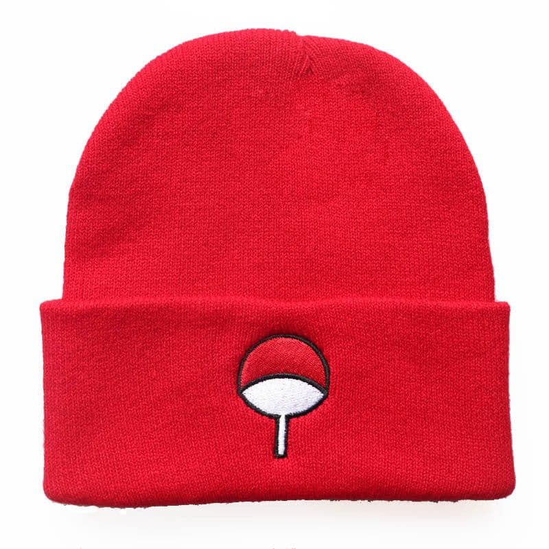 image-Naruto Auspicious Clouds Knitted Hat Gray Unisex Anime Winter Beanie