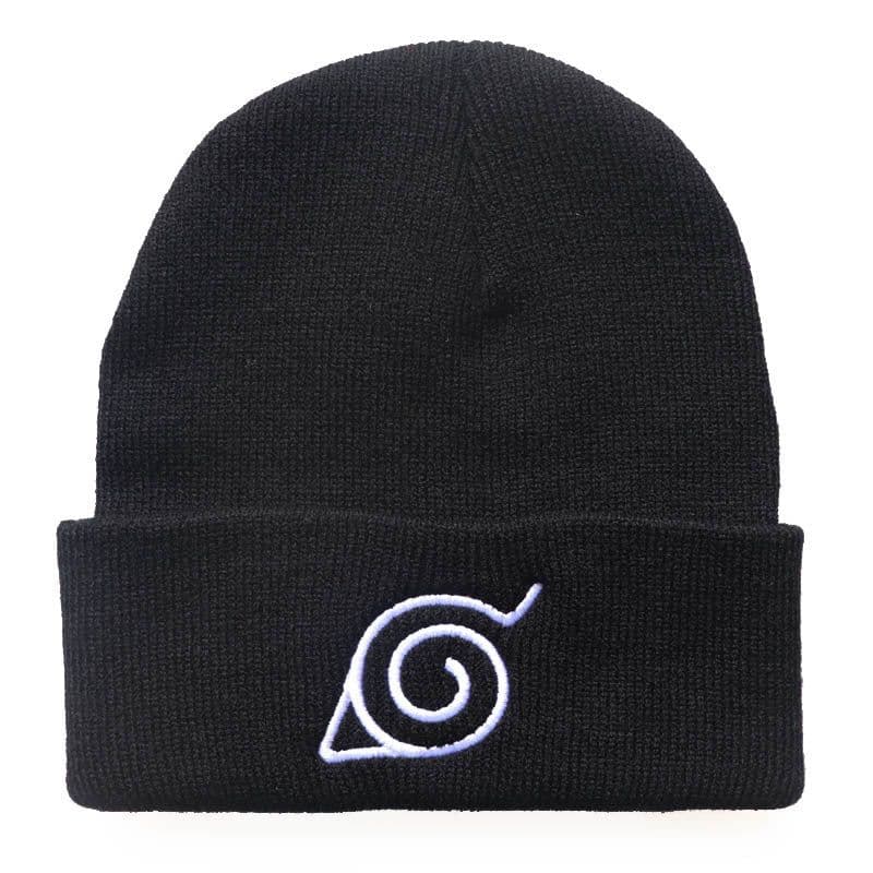 image-Naruto Auspicious Clouds Knitted Hat Gray Unisex Anime Winter Beanie