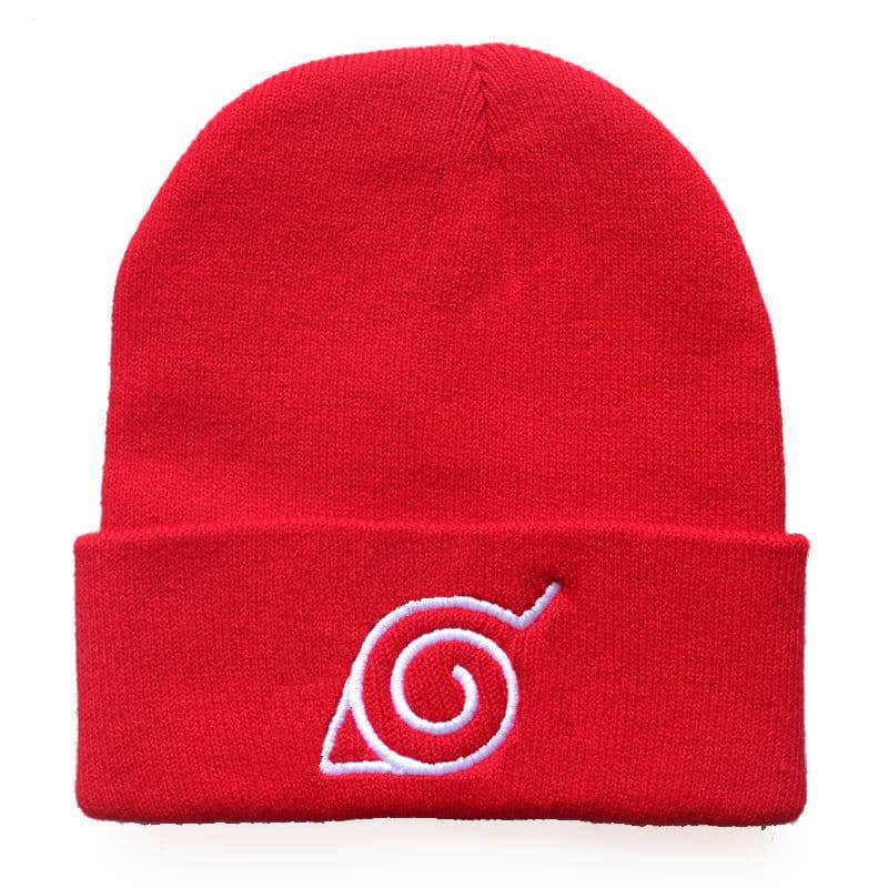image-Naruto Auspicious Clouds Knitted Hat Gray Unisex Anime Winter Beanie