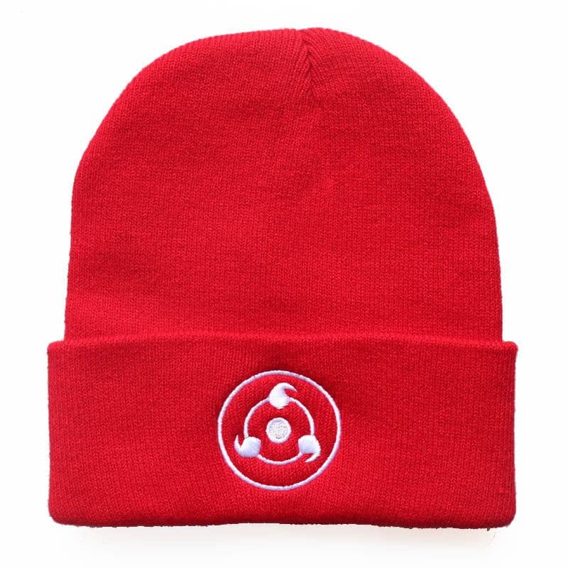 image-Naruto Auspicious Clouds Knitted Hat Gray Unisex Anime Winter Beanie