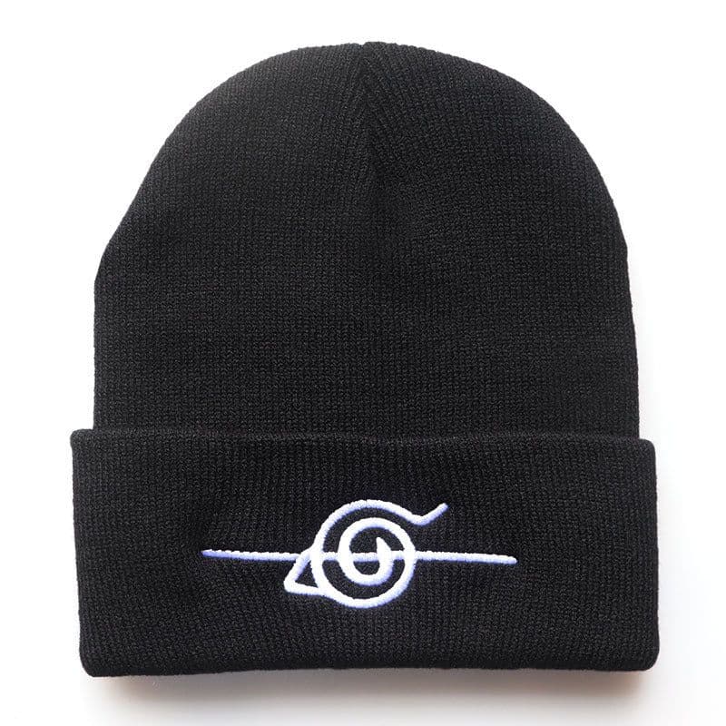 image-Naruto Auspicious Clouds Knitted Hat Gray Unisex Anime Winter Beanie
