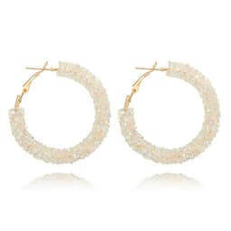 image-Sugar Love Retro Beaded Crystal Circle Earrings for Women