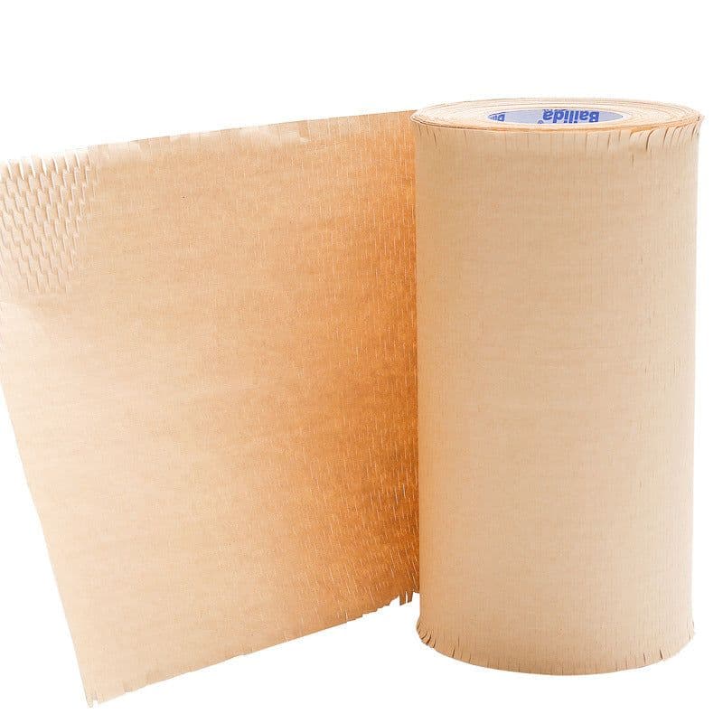 image-Honeycomb Kraft Paper Cushioning Wrap 30cm x 100m Moisture-Proof