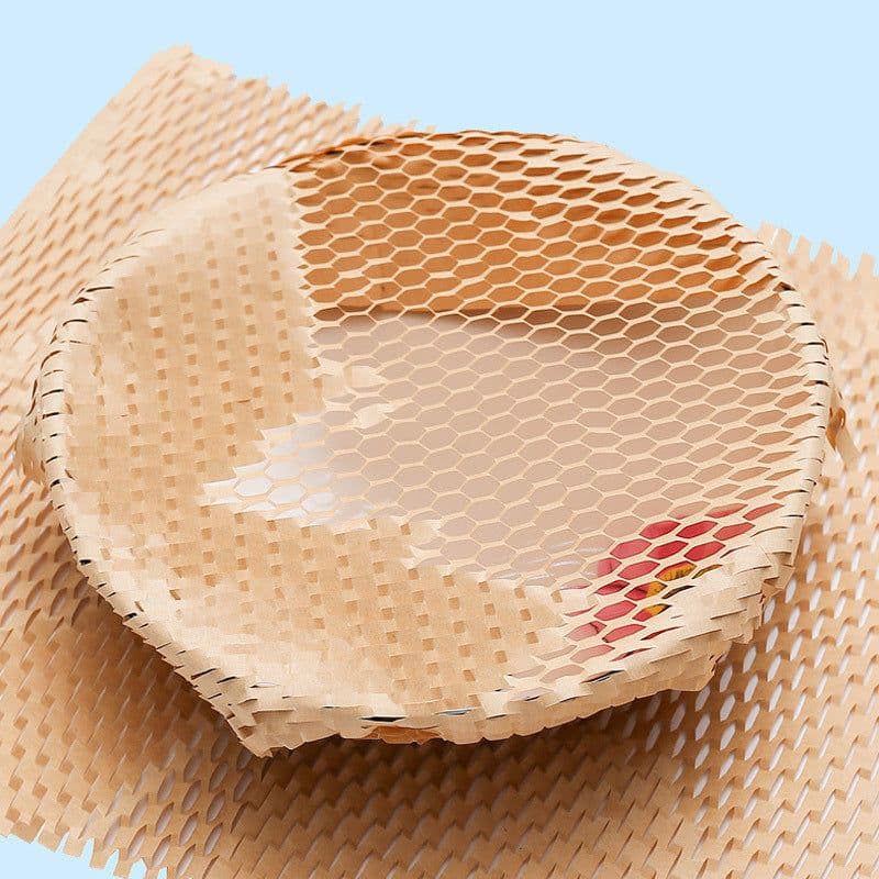 image-Honeycomb Kraft Paper Cushioning Wrap 30cm x 100m Moisture-Proof