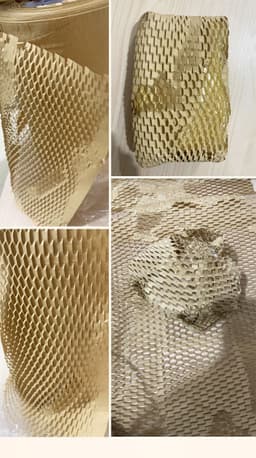 image-Honeycomb Kraft Paper Cushioning Wrap 30cm x 100m Moisture-Proof