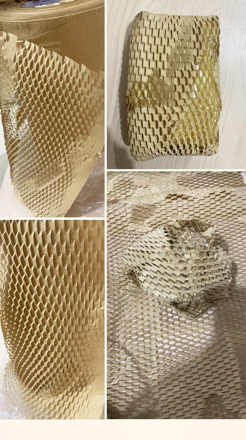 image-Honeycomb Kraft Paper Cushioning Wrap 30cm x 100m Moisture-Proof