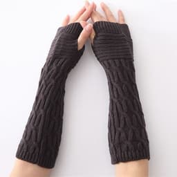 image-Knitted Half-Finger Fingerless Gloves Unisex Winter Warm
