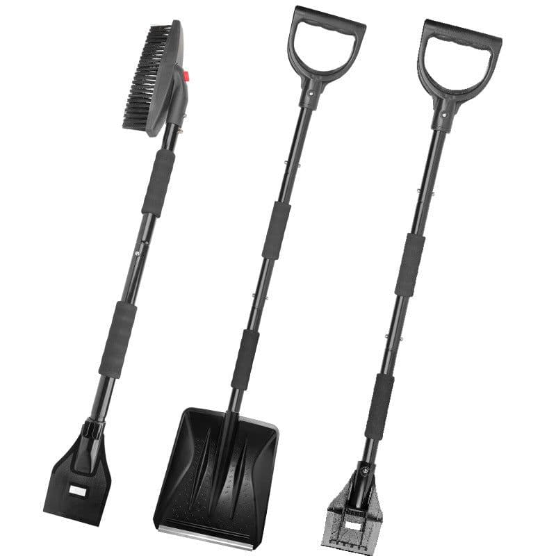image-Bymaocar 3-in-1 Snow Shovel Stainless Steel Telescopic Deicing