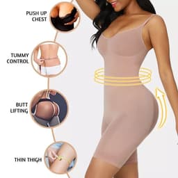 image-Colin Body Sculpting Bodysuit Seamless Shapewear Brown