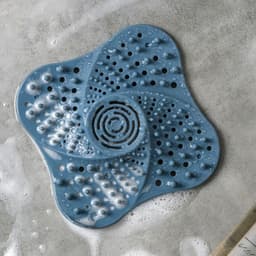 image-H.L Floor Drain Cover with Suction Cup Hair Filter TPR Blue