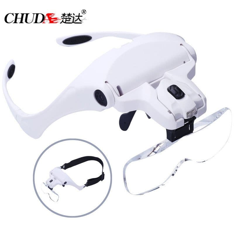 image-Chuda 9892B2 LED Magnifying Glasses 5 Lens Surgical Magnifier