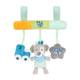 image-Children's Car Hanging Plush Animal Rattle Toy with BB Device