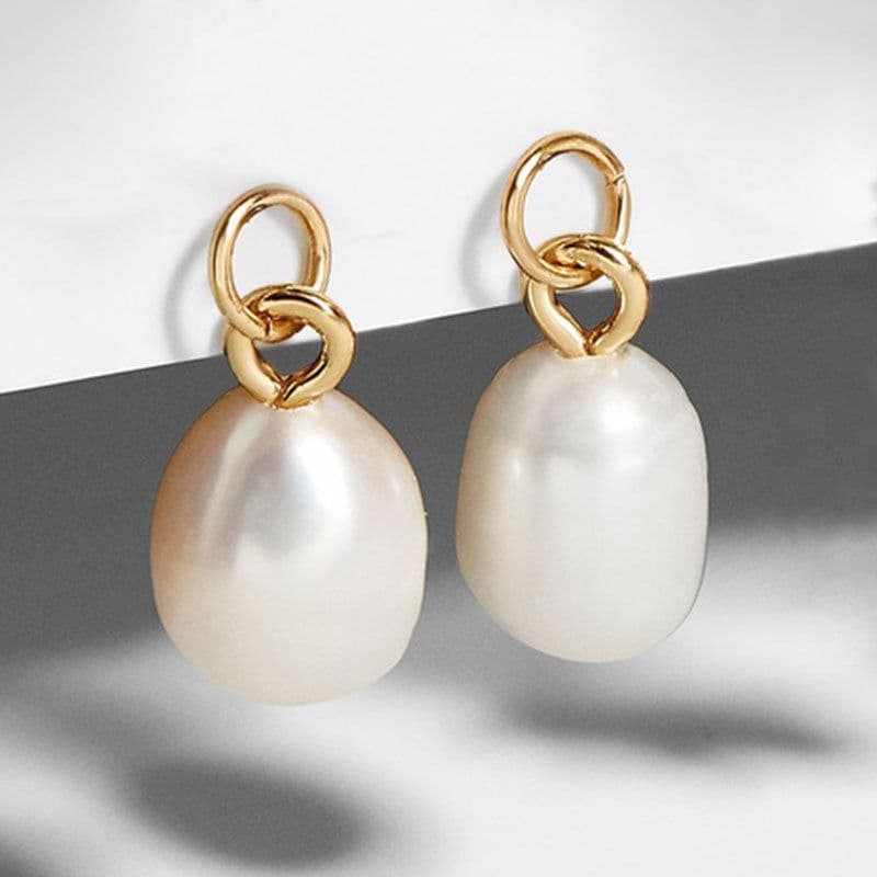 image-YidaTrend Heart-Shaped Gemstone Alloy Drop Earrings
