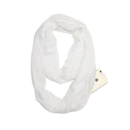 image-Women's Solid Color Print Scarf with Zipper Pocket Bib 25x135cm