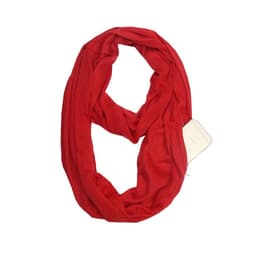 image-Women's Solid Color Print Scarf with Zipper Pocket Bib 25x135cm
