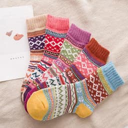 image-Camel Knitting Women's Wool Socks Thickened Warm Winter Mid-Calf