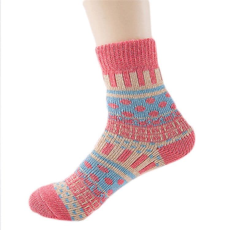 image-Camel Knitting Women's Wool Socks Thickened Warm Winter Mid-Calf
