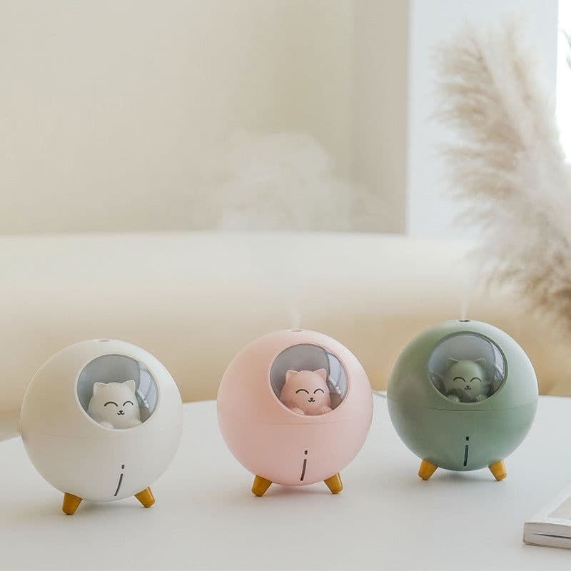 image-USB Planet Cat Humidifier Mini Desktop Ultrasonic Mist Maker