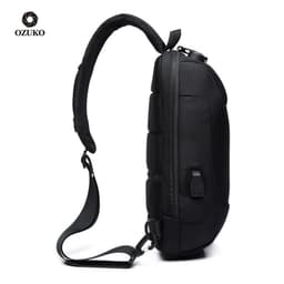 image-OZUKO USB Anti-Theft Chest Bag Waterproof Oxford Cloth Crossbody