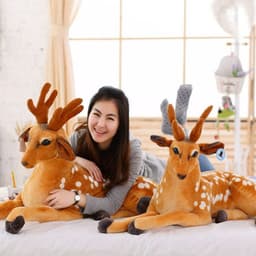 image-Plush Sika Deer Doll 75cm PP Cotton Filled Home Decoration Toy