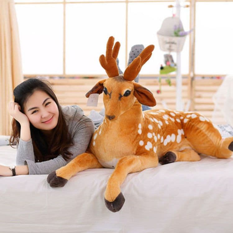 image-Plush Sika Deer Doll 75cm PP Cotton Filled Home Decoration Toy