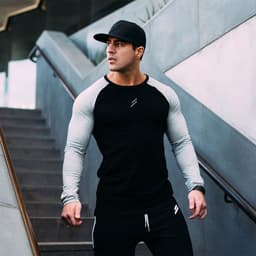 image-Muscle Brothers Men's Quick-Dry Elastic Long Sleeve Fitness T-Shirt