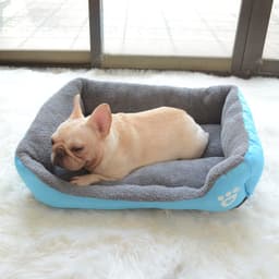 image-Waterproof Pet Mat Plush Removable Washable Dog Bed Round Cotton