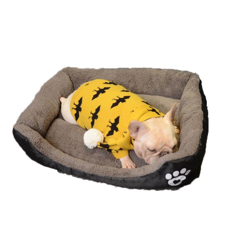 image-Waterproof Pet Mat Plush Removable Washable Dog Bed Round Cotton