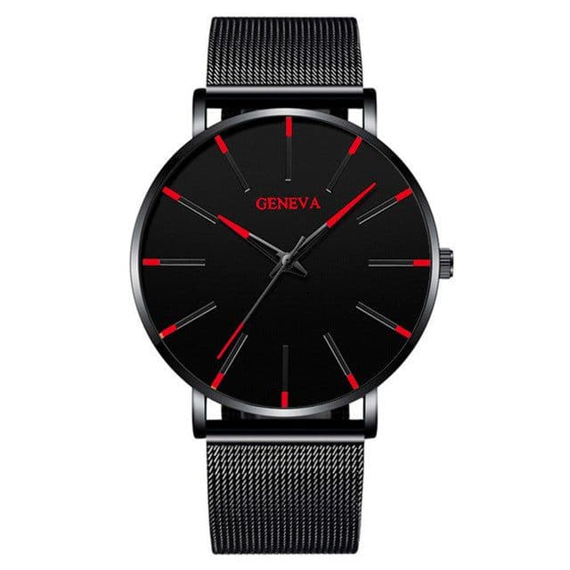 image-Dance Jockey Unisex Mesh Belt Quartz Watch Stainless Steel