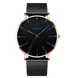 image-Dance Jockey Unisex Mesh Belt Quartz Watch Stainless Steel