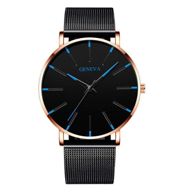 image-Dance Jockey Unisex Mesh Belt Quartz Watch Stainless Steel