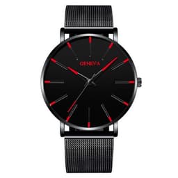 image-Dance Jockey Unisex Mesh Belt Quartz Watch Stainless Steel